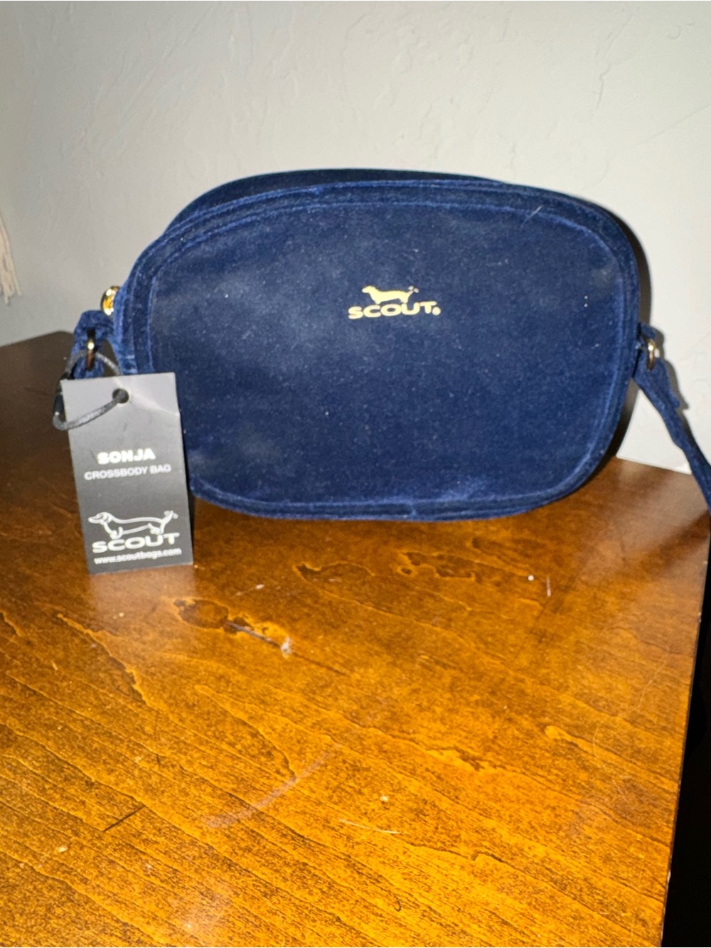 Scout Sonja Velvet Crossbody Bag - Navy Blue